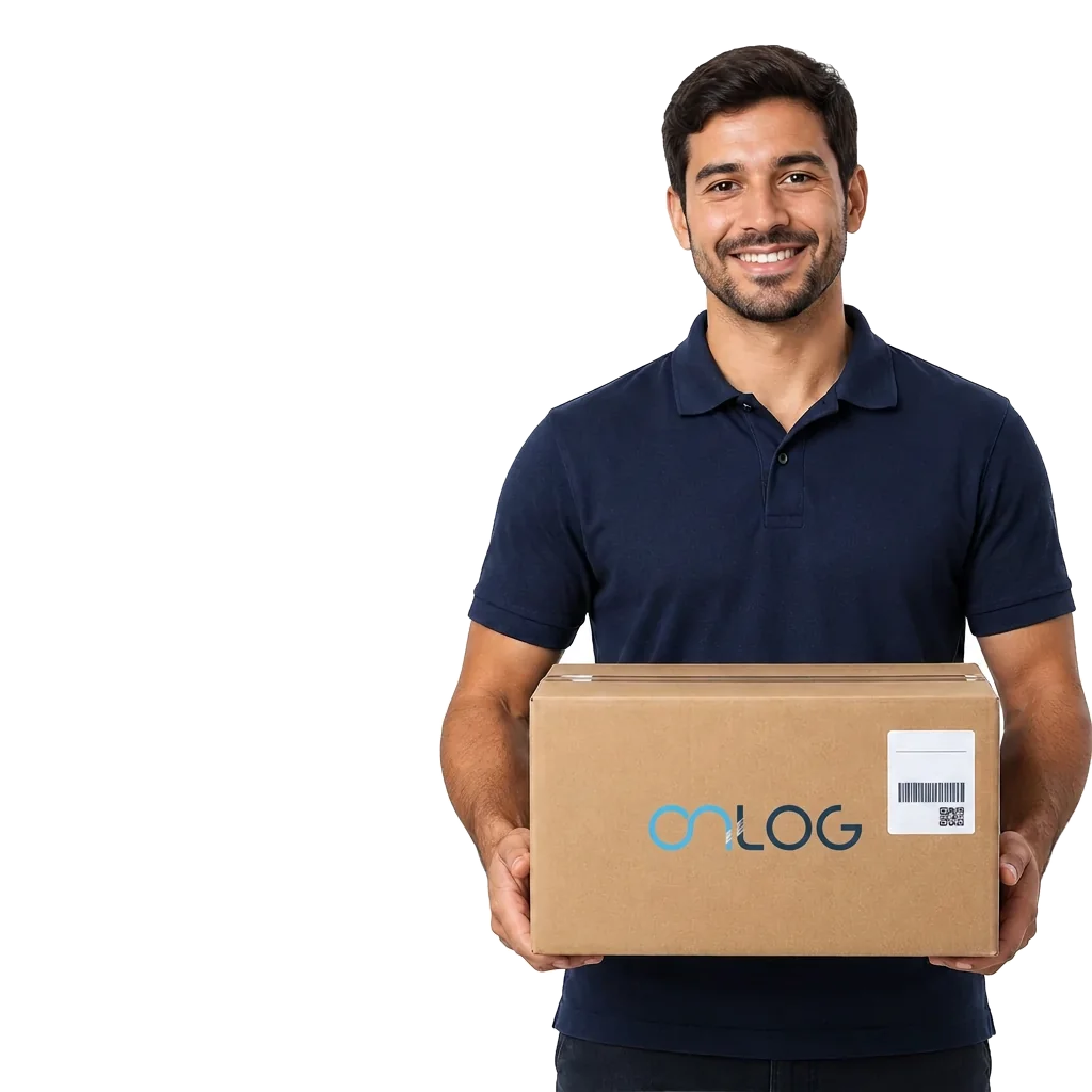 Profissional pronto para receber sua encomenda